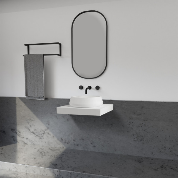 Раковина накладная Abber Stein 600x420 белый матовый (AS2605) Раковина накладная Abber Stein 600x420 белый матовый (AS2605)