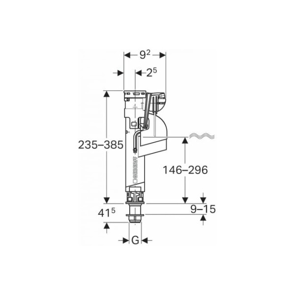 Впускной клапан Geberit ImpulsBasic360 1/2" (281.208.00.1)