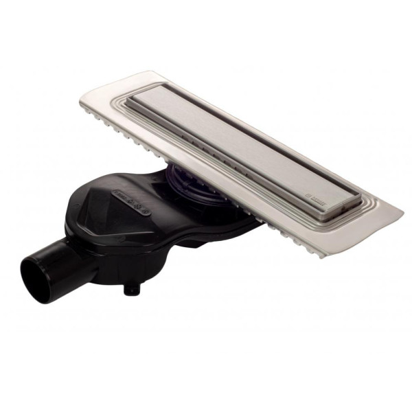 Желоб Berges водосток В1 Keramik 400, матовый хром, S-сифон D50 H60 боковой (090115)