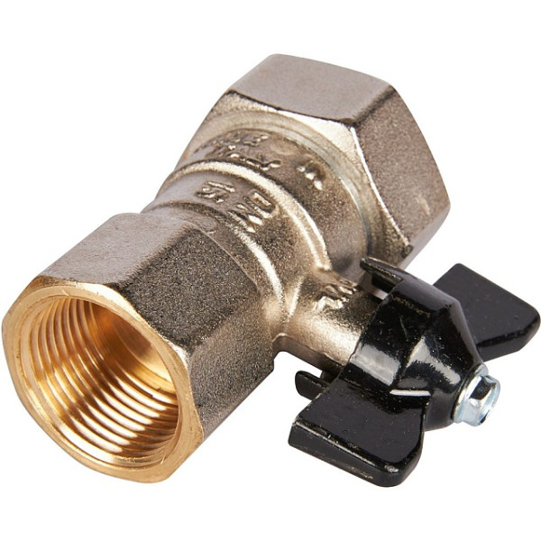 Кран 3/4"*1" ВВ шаровой с накидной гайкой Stout (черная бабочка) (SVB-0009-002025)