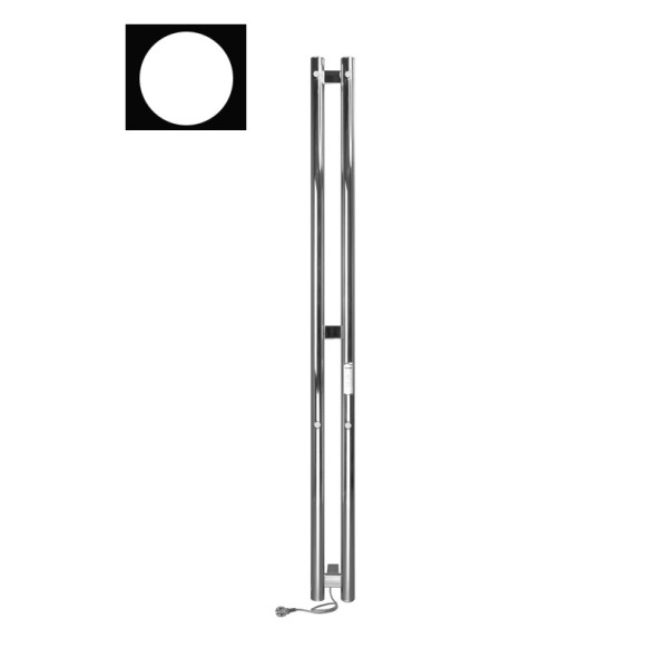 Полотенцесушитель электрический Indigo Style 1200x100 скрытый монтаж, универсальное подключение, белый матовый (LSE120-10WMRt)