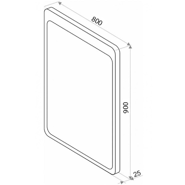 Зеркало Континент Lacio Led 800х900 (ЗЛП756)