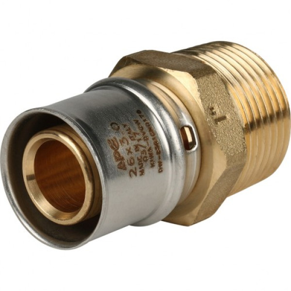 Соединение прямое 26*1"Н Stout (пресс) SFP-0001-000126 Соединение прямое 26*1"Н Stout (пресс) SFP-0001-000126