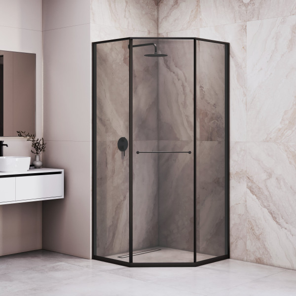 Душевой уголок RGW 80x80x200 стекло тонированное, профиль черный (33328288-34L)