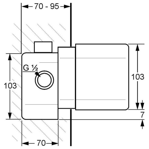 Смеситель для душа Kludi Bozz скрытая часть (38826N)