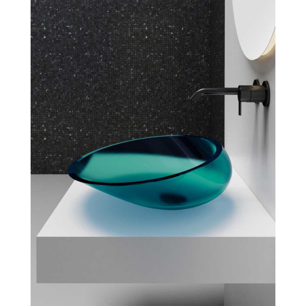 Раковина накладная Abber Kristall бирюзовая (AT2812Aquamarin)