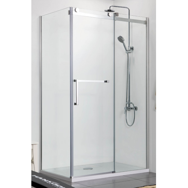 Душевое ограждение Azario Vancouver 80х1200х200 R стекло прозрачное профиль хром серебро (AZ-NKF1131 R 80)