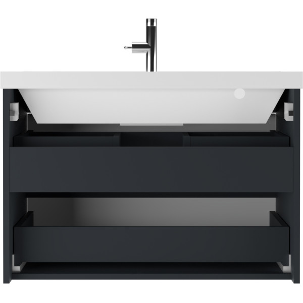 Тумба подвесная под умывальник Classica 80 Karat Серый тауп В2 Домино (DK3216T)