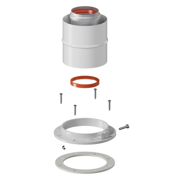 Адаптер Okseler вертикальный D60/100 в комплекте фланец (oks00011)