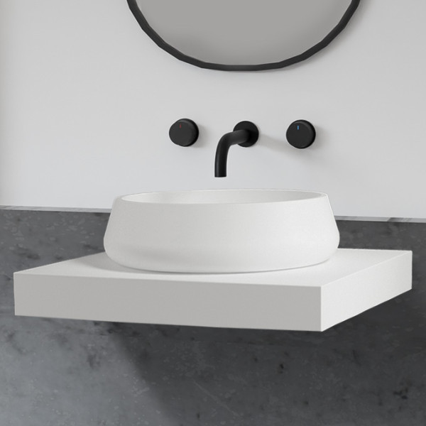 Раковина накладная Abber Stein 600x420 белый матовый (AS2605) Раковина накладная Abber Stein 600x420 белый матовый (AS2605)