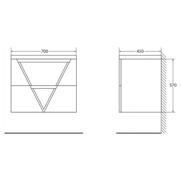 Тумба подвесная BelBagno Vittoria 70 Bianco Opaco (VITTORIA-700-2C-SO-BO-P)