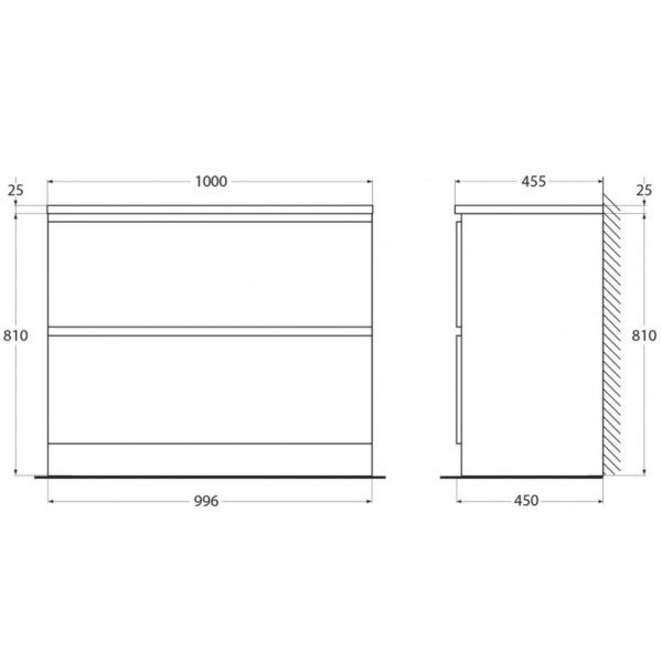 Тумба напольная BelBagno Albano 100 Bianco Lucido (Albano-1000-2C-PIA-BL)