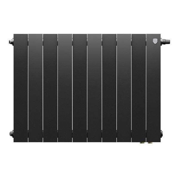 Радиатор биметаллический Royal Thermo PianoForte 500 Чёрный VR80 (10 секций) (RTPBVR803050010)