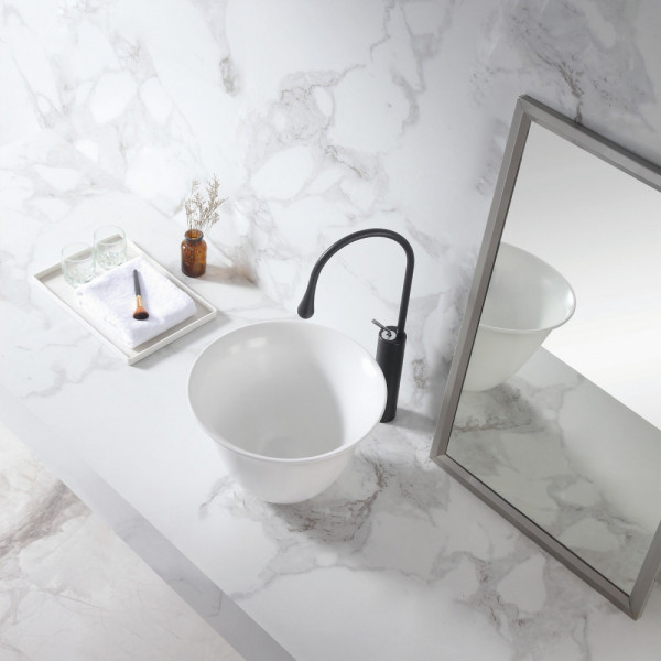 Раковина накладная Abber Bequem 36x36x25 белая (AC2122)