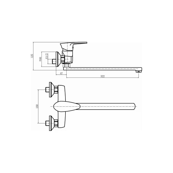 Смеситель для кухни Plstart графит (PL4605-17)