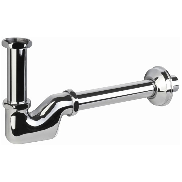 Сифон 32 мм. трубный для донного клапана с отводом Vieir (латунь, хром) (VRQ36) Сифон 32 мм. трубный для донного клапана с отводом Vieir (латунь, хром) (VRQ36)