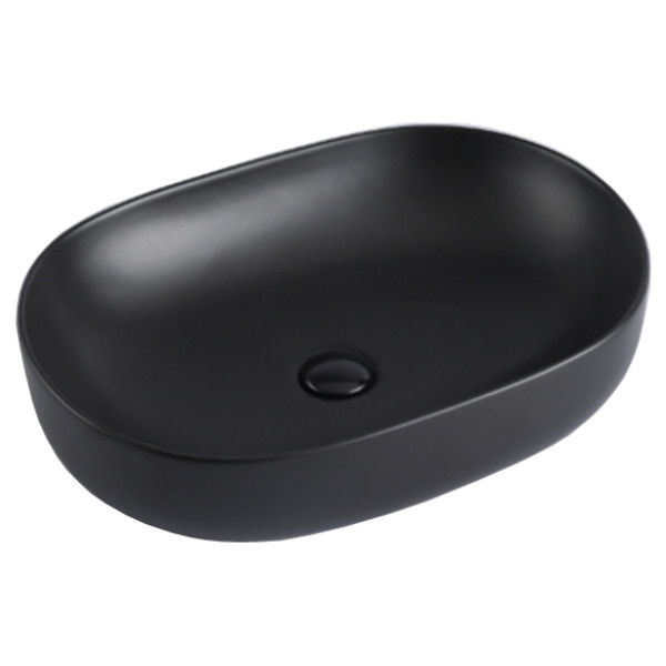 Раковина накладная Azario 60x41,5x13,5 темно серый матовый (AZ-2196MDH)