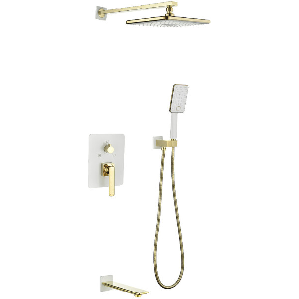 Душевая система Lemark Mista белый золото (LM6422WG)