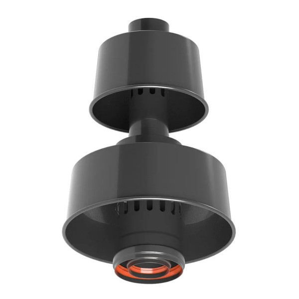 Оголовок Okseler с ветрозащитой D80/125 черный (oks00091)