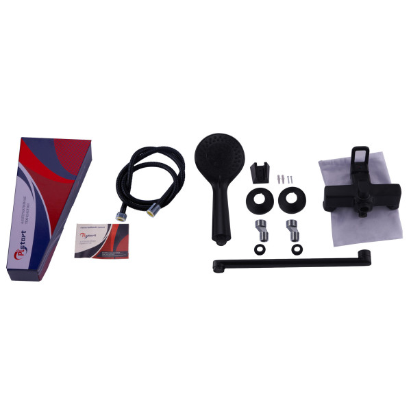 Смеситель для ванны и душа Plstart с душевым комплектом чёрный (PD22031-7) Смеситель для ванны и душа Plstart с душевым комплектом чёрный (PD22031-7)