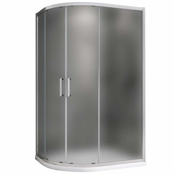 Душевой уголок Abber Schwarzer Diamant 90x110 стекло матовое, профиль профиль хром (AG01119M)