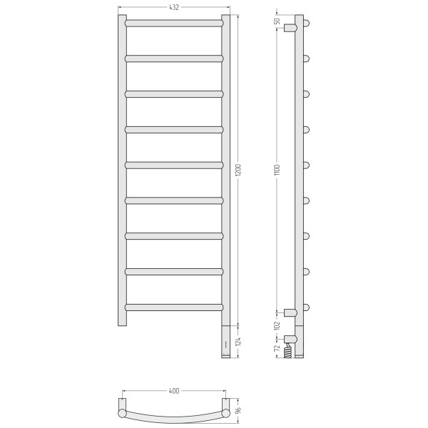 Полотенцесушитель электрический Сунержа Галант 3.1 1200x400 провод справа матовый чёрный (31-6001-1240) Полотенцесушитель электрический Сунержа Галант 3.1 1200x400 провод справа матовый чёрный (31-6001-1240)