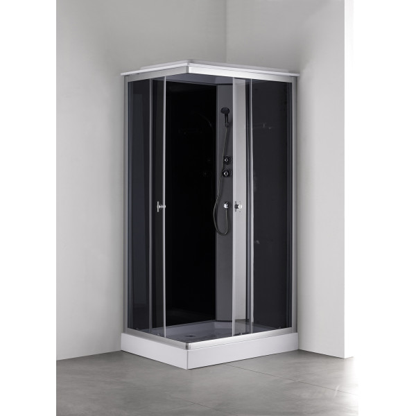 Душевая кабина Loranto 80x100x215 стекло матовое, профиль сатин (CS-5180-13R G)