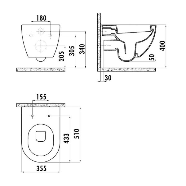 Унитаз подвесной Creavit Free безободковый, белый матовый (FE322-11MB00E-0000) Унитаз подвесной Creavit Free безободковый, белый матовый (FE322-11MB00E-0000)