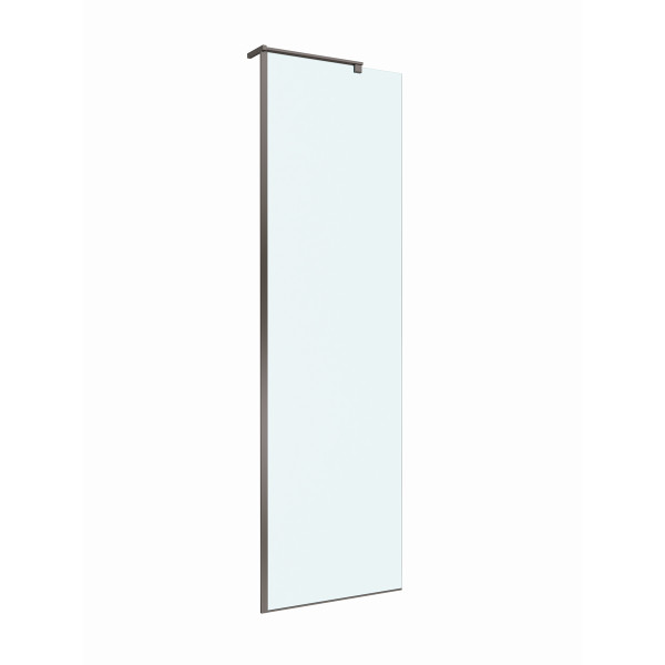 Душевое ограждение BelBagno Uno 60x200 стекло прозрачное, профиль оружейная сталь матовая (UNO-L-1-TB-60-C-GM)