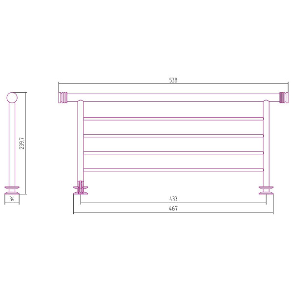 Полка Сунержа прямая 4П 470 (03-2012-4470) Полка Сунержа прямая 4П 470 (03-2012-4470)