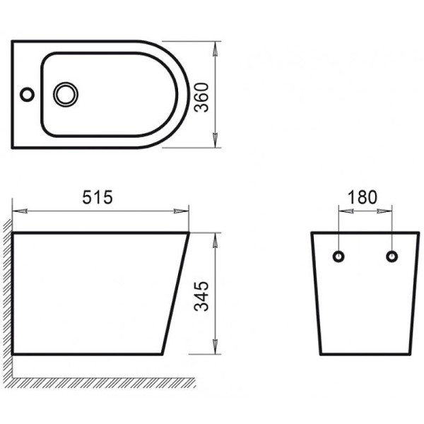 Биде подвесное BelBagno Flay-R (BB053BH)