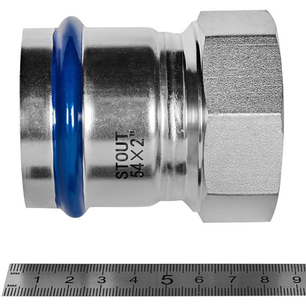 Переход 54х2"В Stout SSS-2022 ВПр-ВР (нерж.ст., пресс) SSS-2022-000542 Переход 54х2"В Stout SSS-2022 ВПр-ВР (нерж.ст., пресс) SSS-2022-000542