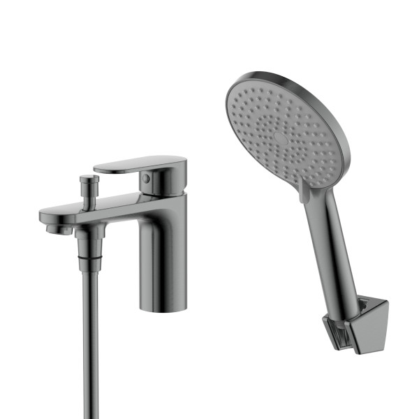 Смеситель на борт ванны Aquatek Ника оружейная сталь (AQ1844BGM) Смеситель на борт ванны Aquatek Ника оружейная сталь (AQ1844BGM)