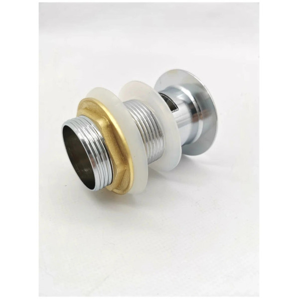 Донный клапан для раковины Vieir 1 1/4" (32 мм.), 37,2 мм. с переливом (латунь, хром) (VER22B)