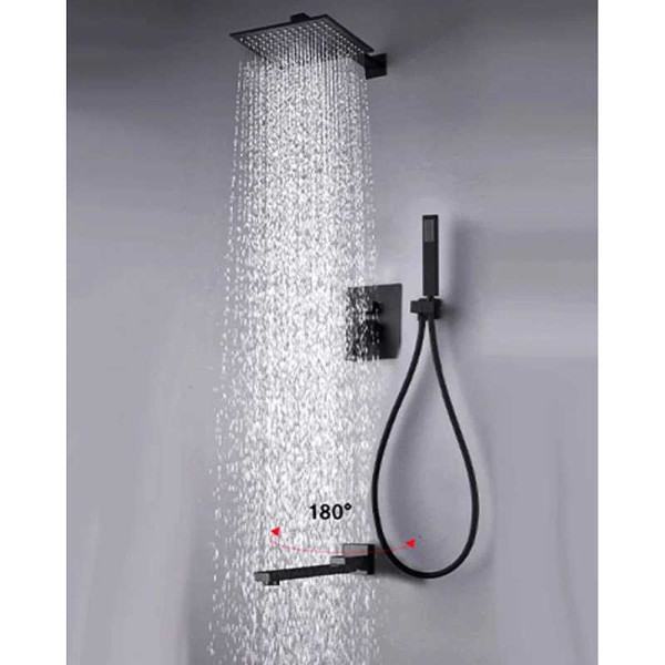 Душевая система ALMAes Elbe черная матовая (TVZ-0811)