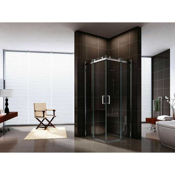 Душевой уголок Berges Gelios 900*900*1950 стекло прозрачное, профиль хром сильвер (61022)