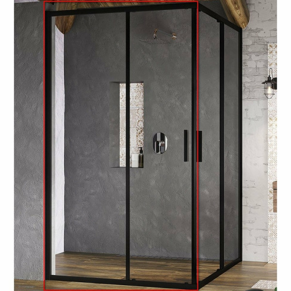 Дверь душевая Ravak Blix 100x195 стекло прозрачное, профиль черный матовый (X1XMA030Z1)