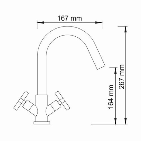 Смеситель для раковины WasserKRAFT Weser (7803)