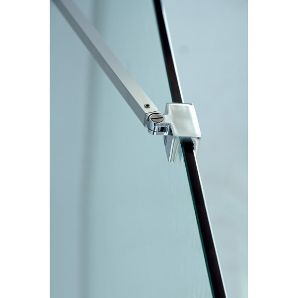 Душевая перегородка Cezares Liberta 125x195 стекло прозрачное, профиль хром (LIBERTA-L-1-TB-125-C-Cr)