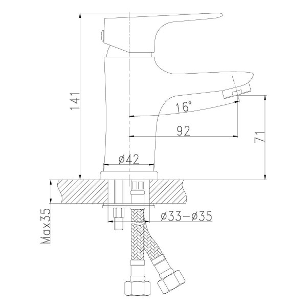 Смеситель для раковины Rossinka RS31-11 (RS31-11)