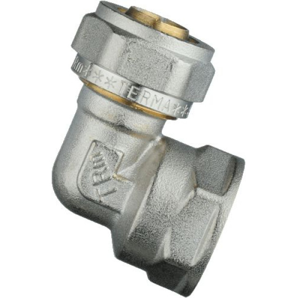 Соединение угловое 20*3/4"В TeRma (обжим) (01254) Соединение угловое 20*3/4"В TeRma (обжим) (01254)