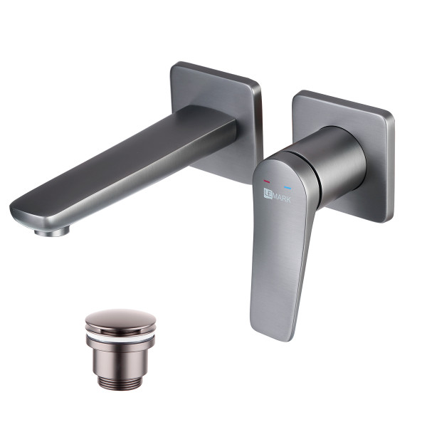Смеситель для раковины Lemark Bronx встраиваемый графит (LM3736GM) Смеситель для раковины Lemark Bronx встраиваемый графит (LM3736GM)