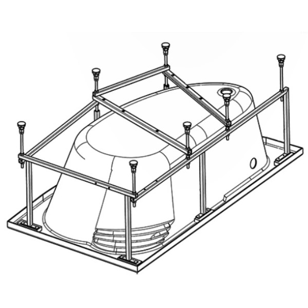Каркас для ванны Santek Ибица 1500х1000 слив-перелив (1WH112433)
