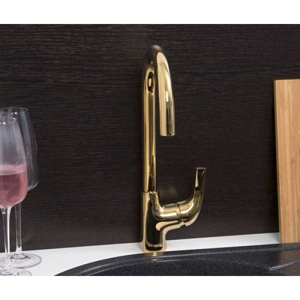 Смеситель для кухни WasserKRAFT Sauer золотой глянцевый (7107)