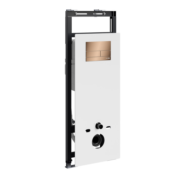 Инсталляция для унитаза WasserKRAFT Salm с клавишей смыва золото розовое (27TLT.010.ME.WH.RG04)