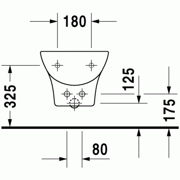 Биде подвесное  Duravit PuraVida 545х360х400 (2247150000)