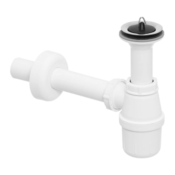 Сифон для раковины 1 1/4"x1 1/4" мод. 5726 с отводом с универс. выпуском пластик белый Viega (103927)