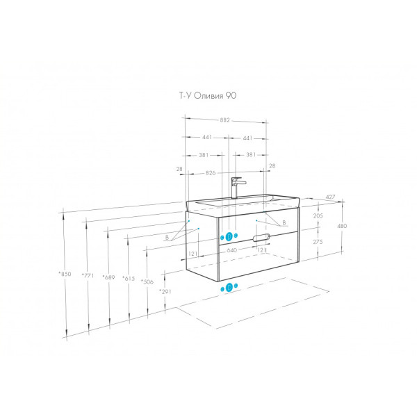 Тумба подвесная Aquaton Оливия 882x427x497 грей, дуб ойстер (1.A254.4.01O.LUG.0) Тумба подвесная Aquaton Оливия 882x427x497 грей, дуб ойстер (1.A254.4.01O.LUG.0)