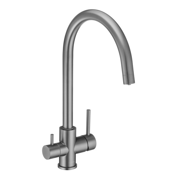 Смеситель для кухни Swedbe Selene Plus с каналом для фильтрованной воды серый (8051GT)