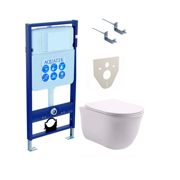 Комплект инсталляция с унитазом Aquatek Классик (SET AQUATEK КЛАССИК-KKI)